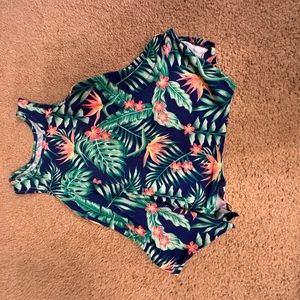 Kids tropical sleeveless shirt loose top